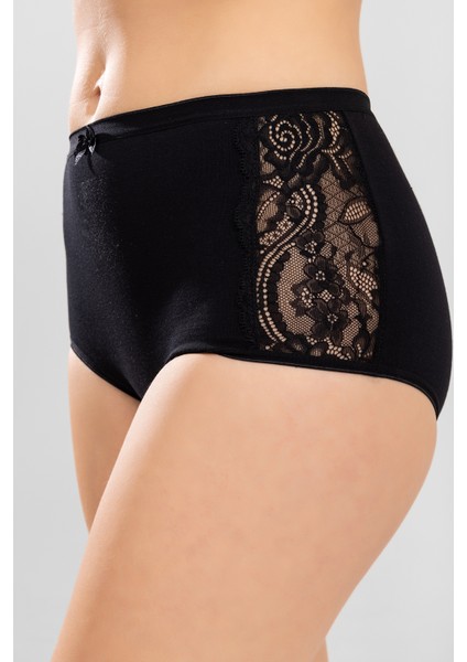 Kadın Yanları Dantel Bato Külot 3'lü Set 8872 Siyah indirimleri