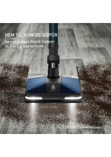 TY9AC X-force Flex 13.60 Allergy Aqua Aerospin Kablosuz Şarjlı Dikey Süpürge - 150 Air Watt modelleri