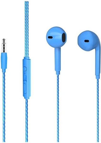 Lenovo Lecoo EH104BL 3.5 mm Jacklı Kablolu Kulak Içi Mikrofonlu Kulaklık Mavi