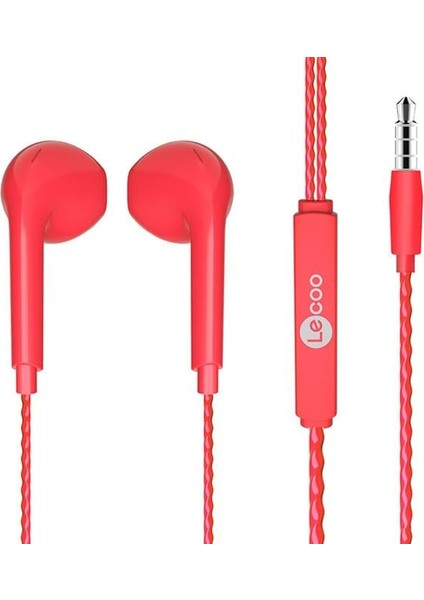 Lenovo Lecoo EH104R 3.5 mm Jacklı Kablolu Kulak Içi Mikrofonlu Kulaklık Kırmızı fiyatları