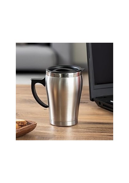 05550 Paslamaz Çelik Kupa Sızdırmaz Çelik Termos Araç Termosu El Termosu Yalıtımlı Bardak 350ML -Gü