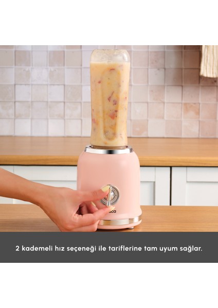 Retro Personal Kişisel Smoothie Blender Pink modelleri