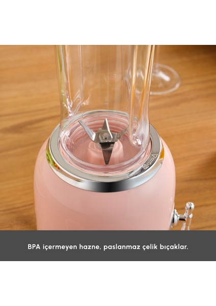 Retro Personal Kişisel Smoothie Blender Pink fırsatları
