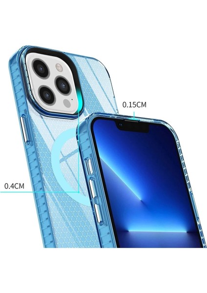 iPhone 12 Pro Max Kılıf Beta Magneticsafe Silikon - Mavi indirimleri