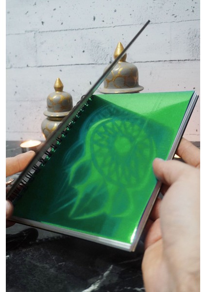 Rüya Kapanı Desenli Ahşap Kapaklı Defter - Ajanda - Günlük - Çizgisiz Defter - Not Defteri modelleri