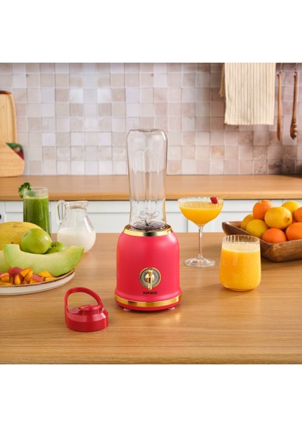 Retro Personal Kişisel Smoothie Blender Red