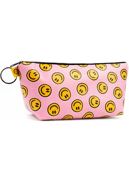 Çok Güler Yüzlü Tasarımlı Makyaj Çantası - Makyaj Organizatörü Kozmetik Çanta