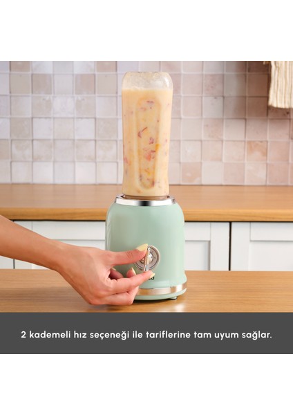 Retro Personal Kişisel Smoothie Blender Green modelleri