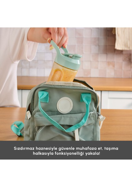 Retro Personal Kişisel Smoothie Blender Green