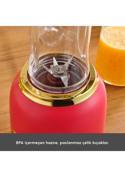 Retro Personal Kişisel Smoothie Blender Red indirimleri