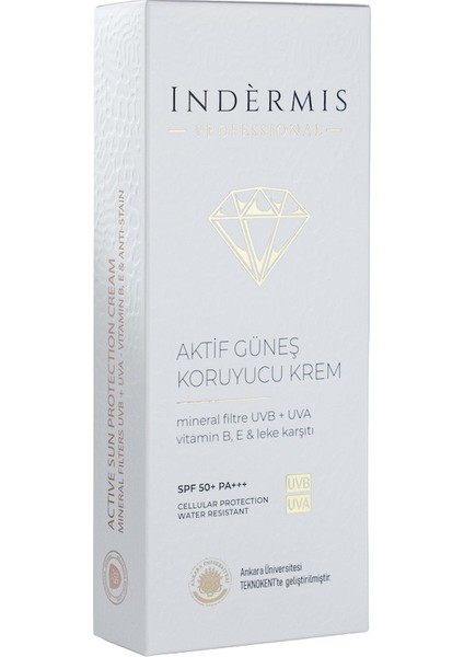 Indermis Aktif Güneş Koruyucu Krem SPF 50+ – Yüz Ve Vücut İçin modelleri