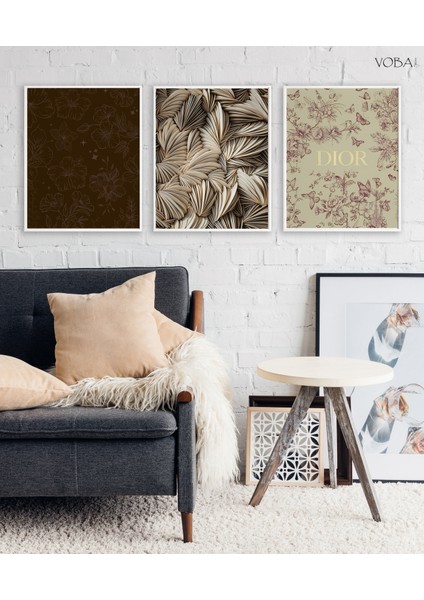 3 Parça Modern Mdf Tablo Seti