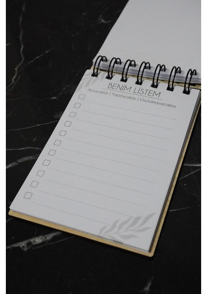 Flamingo Figürlü Ahşap Kapaklı Not Defteri - Mini Defter - Cep Defteri - Benim Listem fırsatları