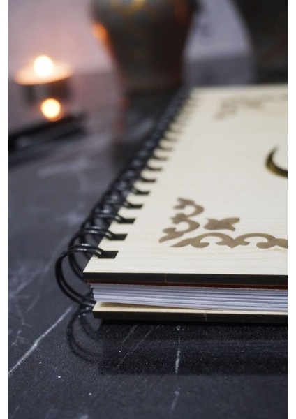 Elif Vav - Ahşap Kapak Ajanda - Günlük Planlayıcı (Ahşap Rengi Banu) Tarihsiz Planlama Defteri modelleri