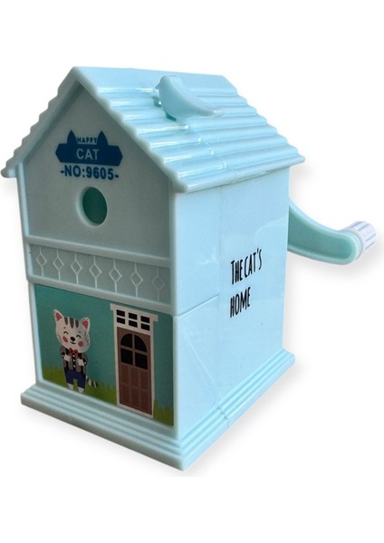 Sevimli Hayvan Temalı Ev Şeklinde Kalemtraş, Panda, Kedi ve Tavşan Desenleri, 3 Renk Seçeneği indirimleri