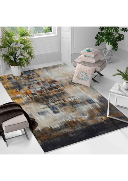 Kaymaz Taban Yıkanabilir Halı – Mutfak, Salon, Yatak Odası Için Modern Dijital Baskı Halı