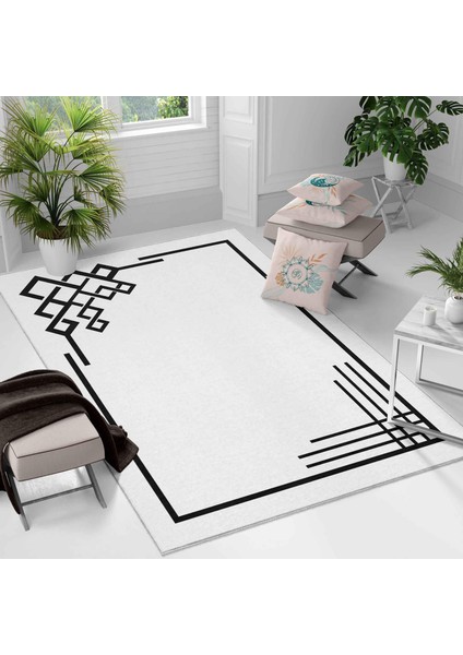 Kaymaz Taban Yıkanabilir Halı – Mutfak, Salon, Yatak Odası Için Modern Dijital Baskı Halı (SLNHAL168)