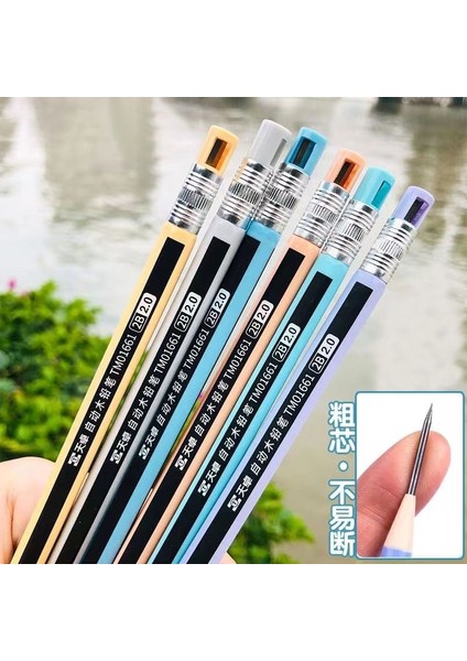 2.0mm Mekanik Kurşun Kalem Seti, 10 Adet Yedek Uç Ile, Pastel Renkli modelleri