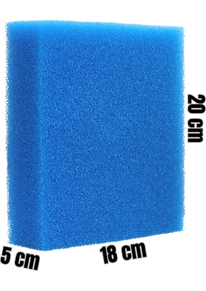 Mavi Akvaryum Biyolojik Filtre Süngeri Orta Gözenekli – Tatlı & Tuzlu Su Uyumlu – 20X18X5 cm modelleri