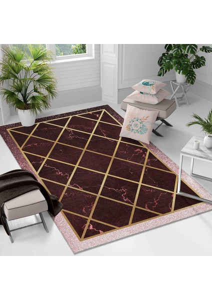 Kaymaz Taban Yıkanabilir Halı – Mutfak, Salon, Yatak Odası Için Modern Dijital Baskı Halı