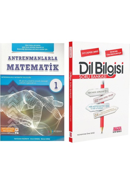Antrenmanlarla Matematik 1 ve Akm Dil Bilgisi Soru Bankası Seti 2 Kitap