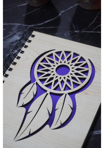 A5 Rüya Kapanı Ahşap Kapak Günlük Planlayıcı Defter - Süresiz Ajanda - Tarihsiz Planlayıcı modelleri