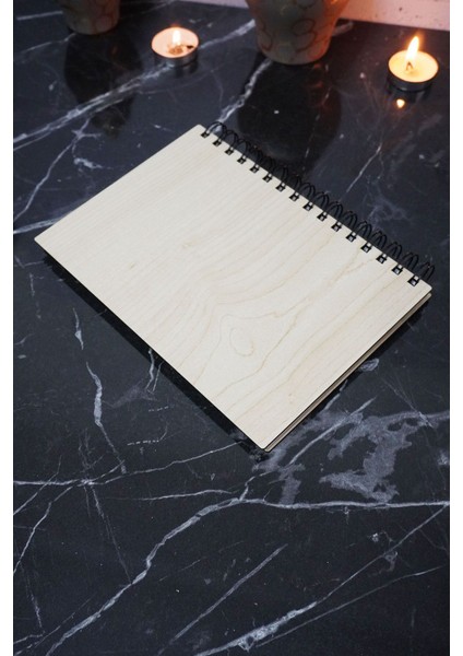 Istanbul Yazılı Ahşap Plan Defteri - Tarihsiz Ajanda - Haftalık Planlayıcı (Ahşap Planlayıcı) A5