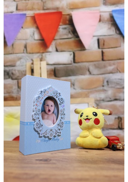 10x15 cm 100’lük Pencereli Bebek Fotoğraf Albümü Mavi