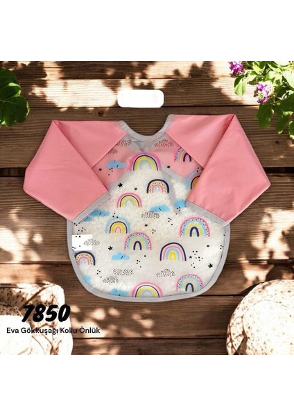 My Baby Kumsal Sıvı Geçirmez Bebek& Çocuk Mama ve Aktivite Önlüğü Desenli Eva 7850