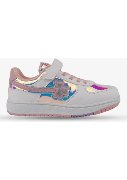Dina Beyaz Cırtlı Ortopedik Sneakers Kız Çocuk Spor Ayakkabı