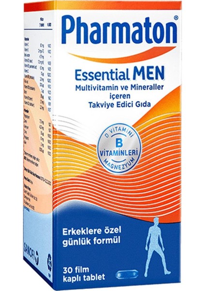 Essential Men Takviye Edici Gıda 30 Tablet
