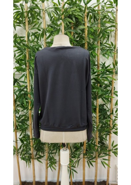 Kadın Yılbaşı Özel Uzun Kollu Bisiklet Yaka Desenli Viskon Iki Iplik Bluz indirimleri