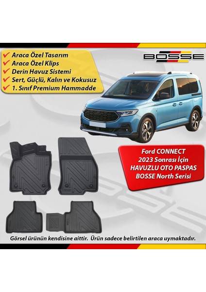 Ford Connect Paspas Araca Özel 2023 Sonrası Derin Havuzlu Bosse North Serisi