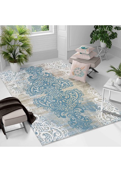 Kaymaz Taban Yıkanabilir Halı – Mutfak, Salon, Yatak Odası Için Modern Dijital Baskı Halı