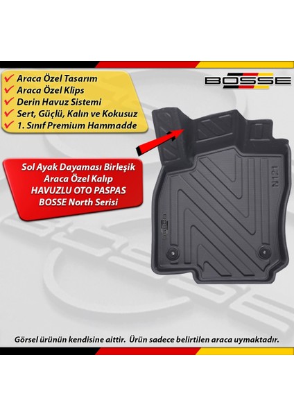 Audi Q2 Paspas Araca Özel 2016 2025 Arası Derin Havuzlu Bosse North Serisi fiyatları