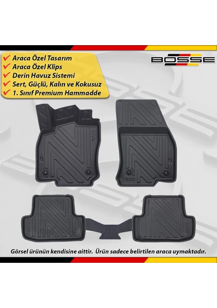 Audi Q2 Paspas Araca Özel 2016 2025 Arası Derin Havuzlu Bosse North Serisi modelleri