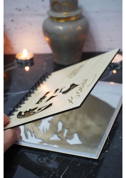 Mustafa Kemal Atatürk Ahşap Plan Defteri - Tarihsiz Ajanda - Haftalık Planlayıcı - A5 modelleri