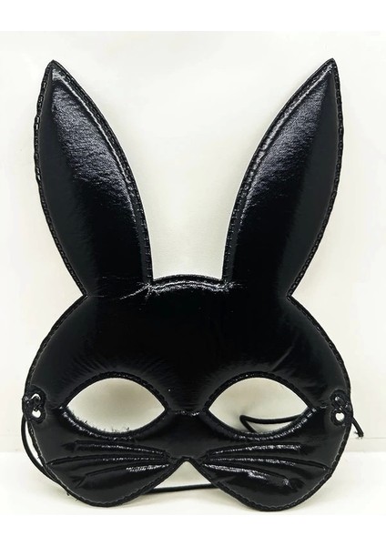 Bfs Siyah Renk Kumaş Malzemeden Imal Eva Tavşan Maskesi 19X15 cm