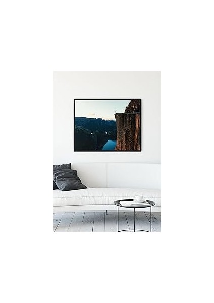 (10748) Muhteşem Dağ Mazara Çerçeveli Tablo (50X70CM)