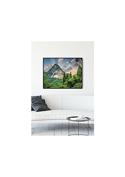 (10797) Dağ Doğa Mazara Çerçeveli Tablo 4 (21X30CM)