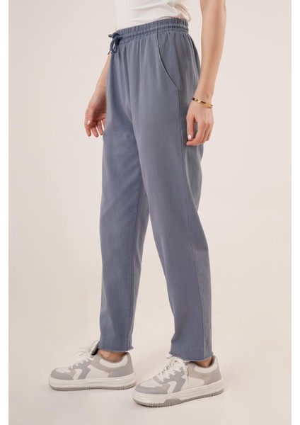 Cepli Belden Bağlamalı Paça Detaylı Indigo Pantolon fiyatları