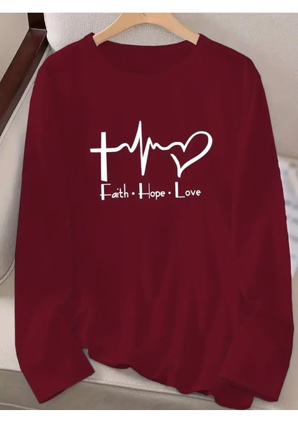 Kadın Uzun Kollu Bisiklet Yaka Desenli Vskon Bluz modelleri