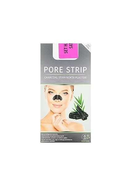 Stopever Charcoal Pore Strip Kömürlü Siyah Nokta Plasteri (6 x 6 Adet)