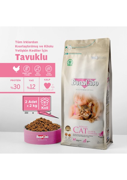 Adult Cat Kısırlaştırılmış Yetişkin Kedi Maması 2 kg x 2 Adet, Tüm Irklar Için, Doğal, Şeker Içermez fiyatları