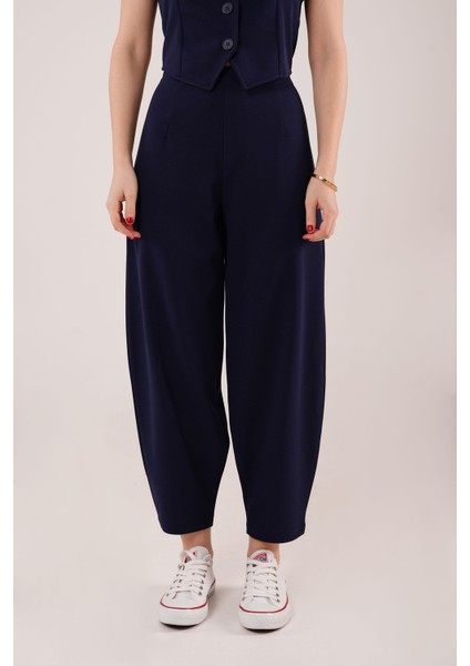 Havuç Kesim Lacivert Pantolon modelleri