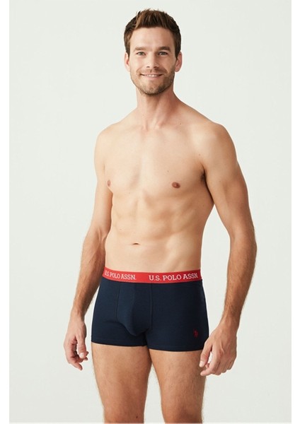 Erkek Boxer Lisanslı %95 Pamuk %5 Elastan 3'lü Kutulu Paket / Lacivert fırsatları