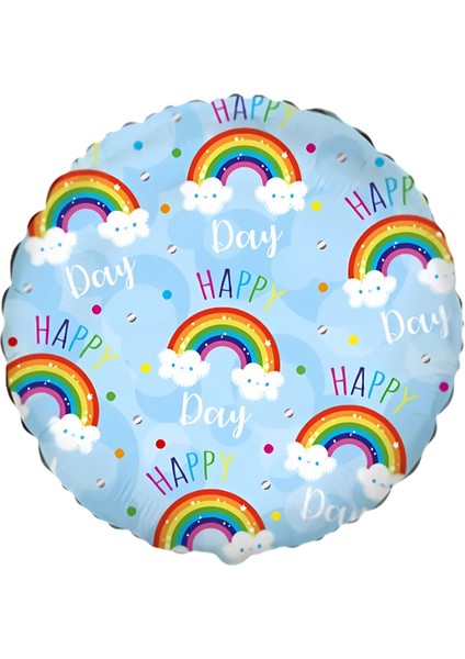 Gökkuşağı Mavi Folyo Balon 18 Inç 46 cm