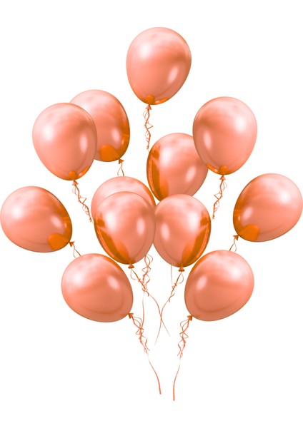 Turuncu Metalik Balon 100 Adet 11 Inç 28 cm