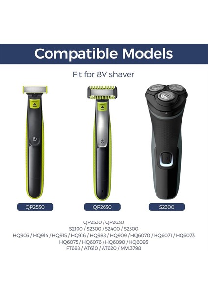 8V HQ850 Type-C Tıraş Makinesi Şarj Adaptörü Şarj Dönüştürücü Philips One Blade QP2530 QP2630 Elektrikli Sakal Düzeltici B (Yurt Dışından) fiyatları