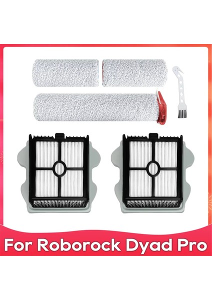 Roborock Dyad Pro / Dyad Pro COMBO/WD2H1A/A10 Ultra Yumuşak Fırça Silindiri Hepa Filtre Aksesuar Parçası Yedek Parçası ile Uyumludur (Yurt Dışından)